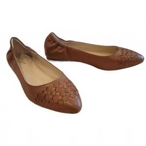 Cole Haan Real Leather Tan Flats, Size 10.5, New w-box